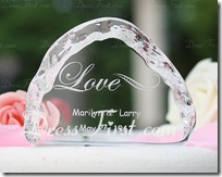 Personalized Love Design Crystal Items Cake Topper